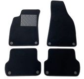 Vloermatten Seat Vloermatten voor Seat Exeo 2008-2013, precies passend, antislip, hakbeschermers van versterkt rubber, bevestigingsknoppen