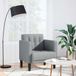 VidaXL Fauteuil avec accoudoirs gris clair 53 cm tissu