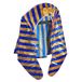 Finidi Farao hoofdbedekking Blauw/Goud