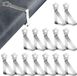 BeiJingLiangPinJiaZuoKeJiWenHuaFaZhanYouXianGongSi 14 pièces pinces de table en acier inoxydable - pinces de nappe antidérapantes pour extérieur - pinces de table résistantes aux intempéries pour plateaux de table jusqu'à 4,5 cm, idéales pour le camping et les fêtes de jardin