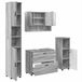 vidaXL Badkamermeubel Set met lade met plank 4 stuks Grijs Sonoma