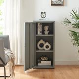 en.casa Metalen kast Burlöv 88x40x35 cm grijs