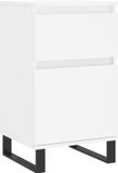 vidaXL Dressoir - 40x35x70 cm - Bewerkt Hout - Wit