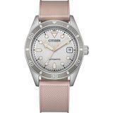 Citizen NJ0229-07A Horloge - Rubber - Roze - Ø 38.5 mm