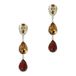 Otazu Gold Plated Oorbellen Triple Drop Topaz