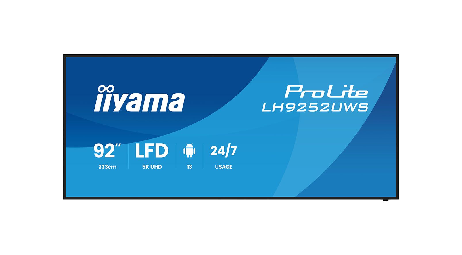 iiyama ProLite LH9252UWS-B1AG 92" 5K UW5K 21:9 VA 500 cd/m² Android Kiosk Display