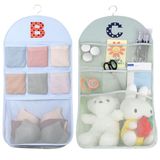 Cozary Hangende zak, macaron-kleuren, transparant netdesign, 7 zakken met hoge capaciteit, efficiënte organisatie, ruimtebesparend, thuis en op reis (set van 2)