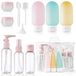 11 stuks siliconen reisflessen - 30/50/60/80 ml - reisflessen om te vullen voor toiletartikelen, shampoodispenser, transparante spray, kleine blikjes crème