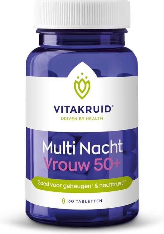 Vitakruid - Multi Nacht Vrouw 50+ - 30 Tabletten