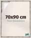 yd, Cadre 70x90 cm Blanc Vintage - Cadre pour toile - MDF Lyon