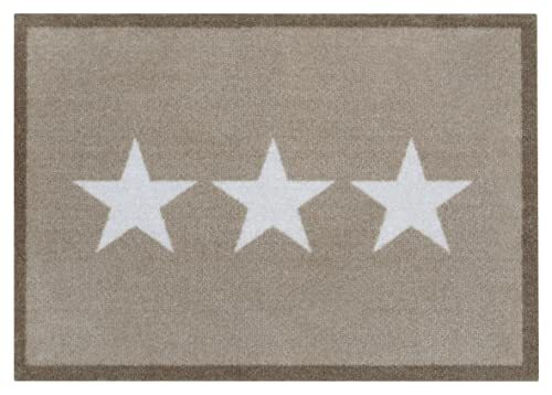 Zala Living Design vuilvangmat Star (67x180 cm, anti-slip rugcoating, 100% polyamide, onderhoudsvriendelijk, duurzaam, gemaakt in de EU, ideaal voor de hal) beige crème