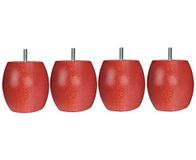 MARGOT Douceur Boule Set van 4 bedpoten, hout, kersenkleur, hoogte 9,5 cm