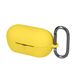 kwmobile cover voor oordopjes case - geschikt voor Sony WF-C710N - Trendy beschermhoes draadloze oordopjes in geel