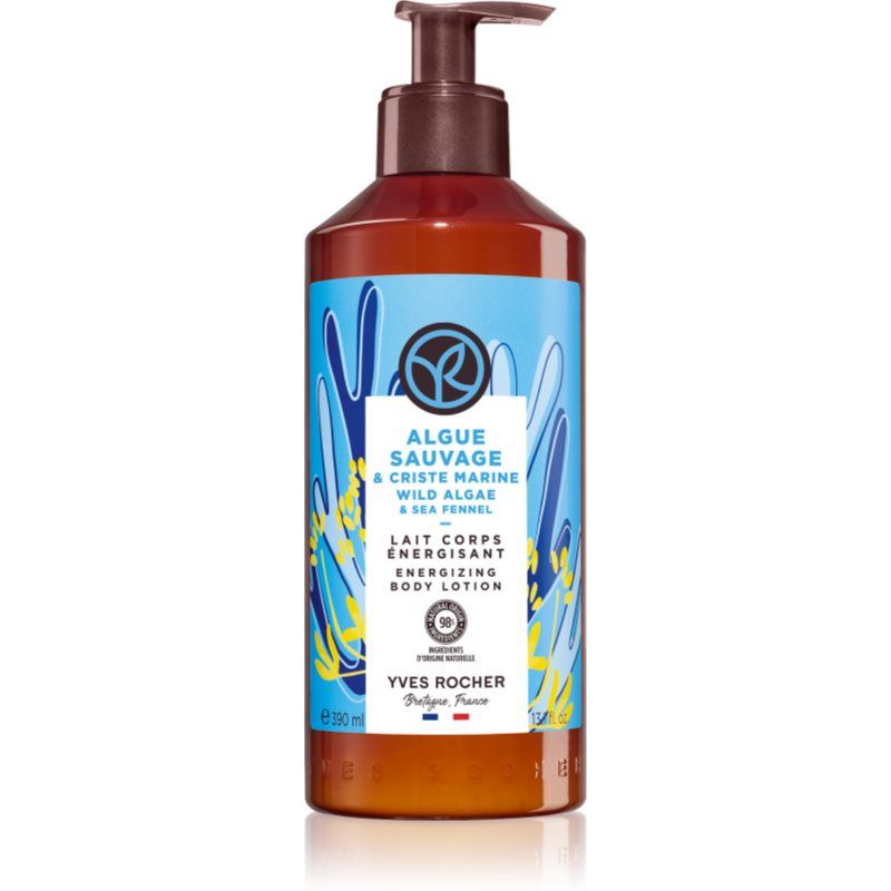 Yves Rocher Body Lotion Wilde Algen & Zeevenkel – Hydraterende Body Lotion – Zachte Huid & Snelle Opname – Lichte Textuur – Fris Maritiem Parfum – 98% Natuurlijk – 390 ml