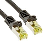 Goobay RJ45-patchkabel, Cat 6A S/FTP, 0,5 m, zwart