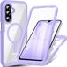 Samsung Coque 360 degrés pour Samsung Galaxy A17 5G - Magnétique avec protecteur d'écran intégré - Violet