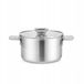 Casserole en Inox sans marque avec couvercle - 18 cm, 2.5L