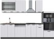 Vicco Fame-Line Unité de cuisine complète – 300 cm avec armoire haute, WB Anthracite Blanc/anthracite de style champêtre