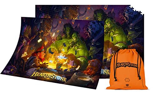 Good Loot Hearthstone: Heroes of Warcraft - puzzel 1000 stukjes 68cm x 48cm | inclusief poster en tas | Game-artwork voor volwassenen en tieners