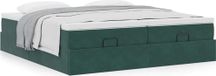 Maison Exclusive - Cadre de lit ottoman avec coussin de matelas gris foncé, 160x200 cm, velours