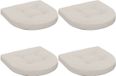 vidaXL - Zitkussens - 4 stuks - Wit - 40 x 40 x 5 cm