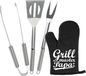 Trendo BBQ Gereedschap Set 3-Delig Inox - Grillmaster Papa - Vaderdag Cadeau