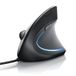 CSL Optische muis, bekabeld, 6400 dpi, verticaal model, ergonomisch design, preventie tegen muisarmen, tennisarm, bijzonder armvriendelijk, 5 knoppen, zwart