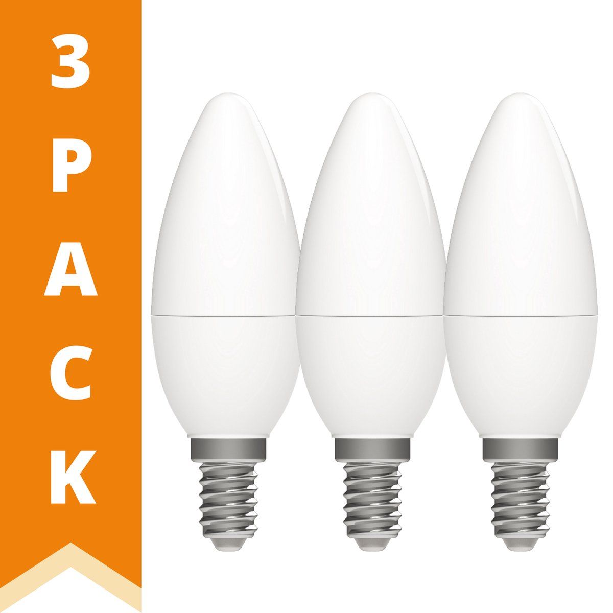 LED.nl ProLong LED Lamp E14 - Kaars B35 - 2.5W (vervangt 25W) - 3-Pack - Warm Wit Licht