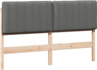 vidaXL Gestoffeerd hoofdbord Bruin en Lichtgrijs 150 cm