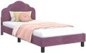 vidaXL Kinderbedframe met hoofdbord Paars 90 x 190 cm Fluweel