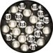 Othmar Decorations mini kerstballen - 24x st - zilver - glas - 2,5 cm