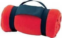 Merkloos / Sans marque Makito Western Europe Strand/picknick kleed rood met afneembaar handvat 160 x 130 cm