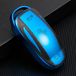 Merkloos / Sans marque TPU Sleutelcover voor Tesla Model 3/S/Y - Blauw Zwart Leer