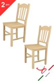 t m c s Tommychairs Silvana - Eetkamerstoelen - Set van 2 - Naturel - Hout