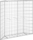vidaXL Gabion plantenbak trapezium 100x20x100 cm gegalvaniseerd staal