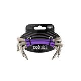 Ernie Ball Flex Patchkabel 3" - Paars - 3 Pack