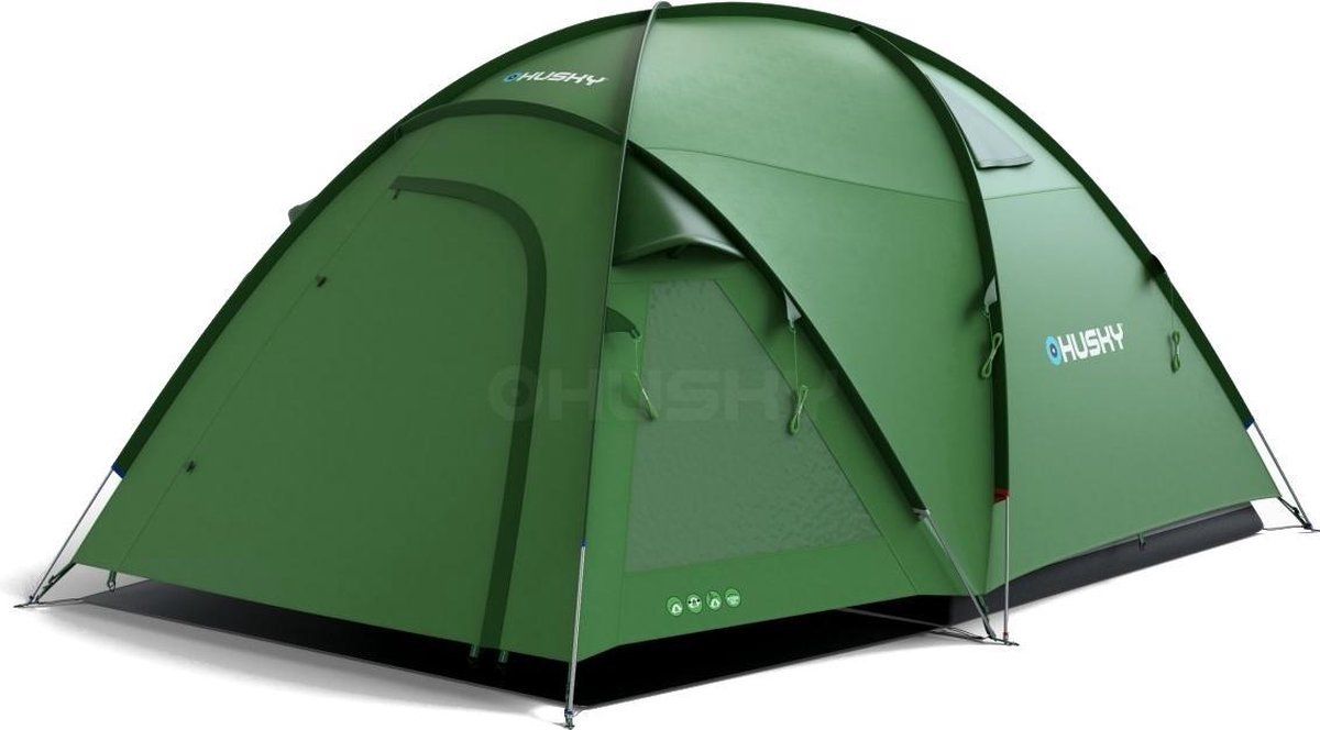 HUSKY Familietent Bigless 420 Cm Polyester - Groen - 5 Persoons