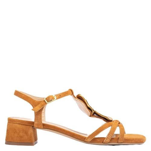 Unisa suède sandalettes cognac