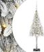 vidaXL Sapin de Noël avec 150 LED, Blanc, 120 cm