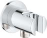 GROHE Vitalio 26962001 Universele wandunie met doucheuitlaat, elleboog 1/2 inch buitendraad en wandhouder voor handdouches, chroom