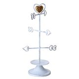 mopec Sieraden Pijl Hart Met Doos, Metaal, Wit, 10 x 15,5 x 31 cm