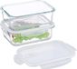 Merkloos Relaxdays vershoudbakjes met deksel - set van 2 - 1520 ml - glas - luchtdicht