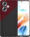 Techsuit Carbonite FiberShell Carbon Back Cover - Rood/Zwart