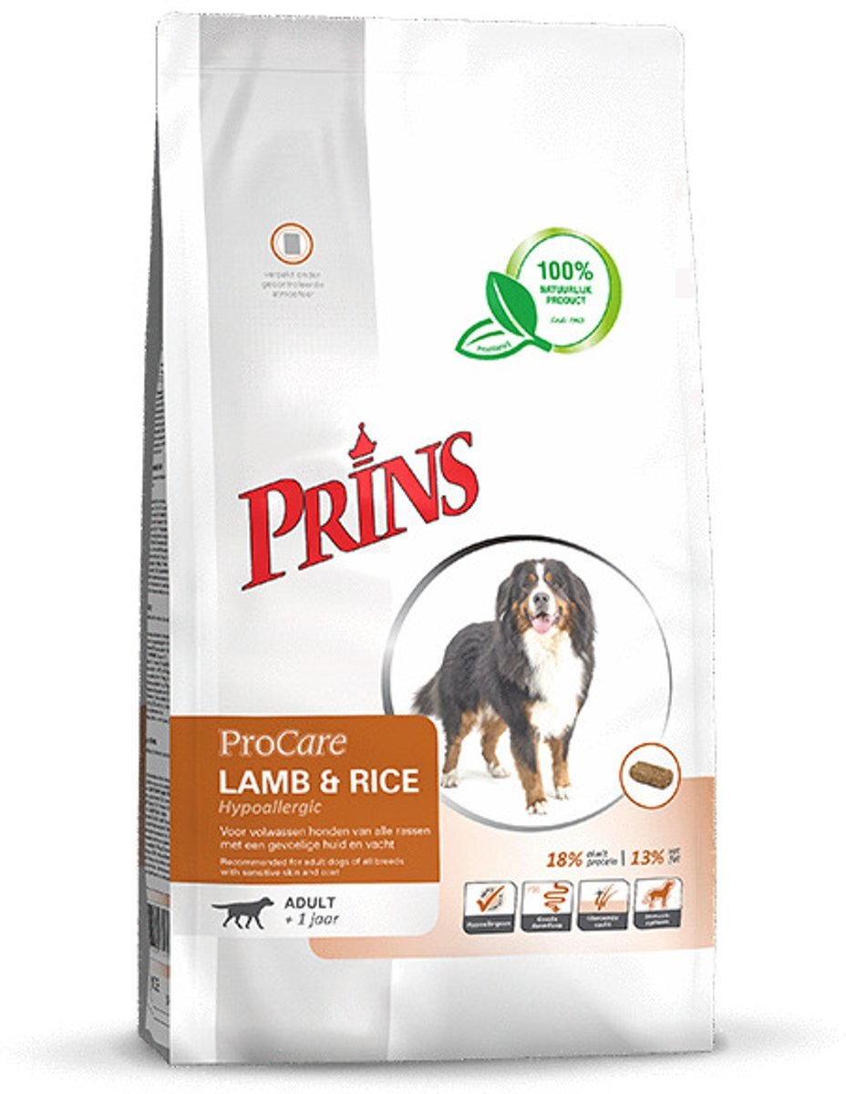 Prins Procare Hondenvoer Lam & Rijst - 15 kg