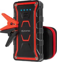 Auronic 12V Jumpstarter voor Auto – 1000A / 13.000 mAh – 4-in-1- starthulp – Incl. tas - Rood/Zwart