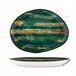 Wilmax Plat ovale en porselein - Vert, 33 cm