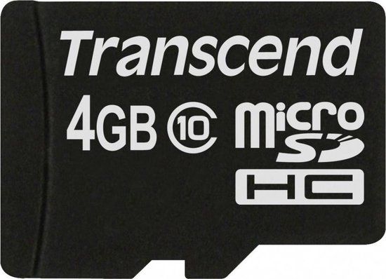 Transcend TS4GUSDC10 4GB microSDXC/SDHC Class 10 geheugenkaart