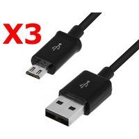 Little Boutik X3 Kabel USB / Micro USB zwart