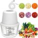 Sans marque Hachoir électrique - USB - 400ml - 6 lames - Blanc
