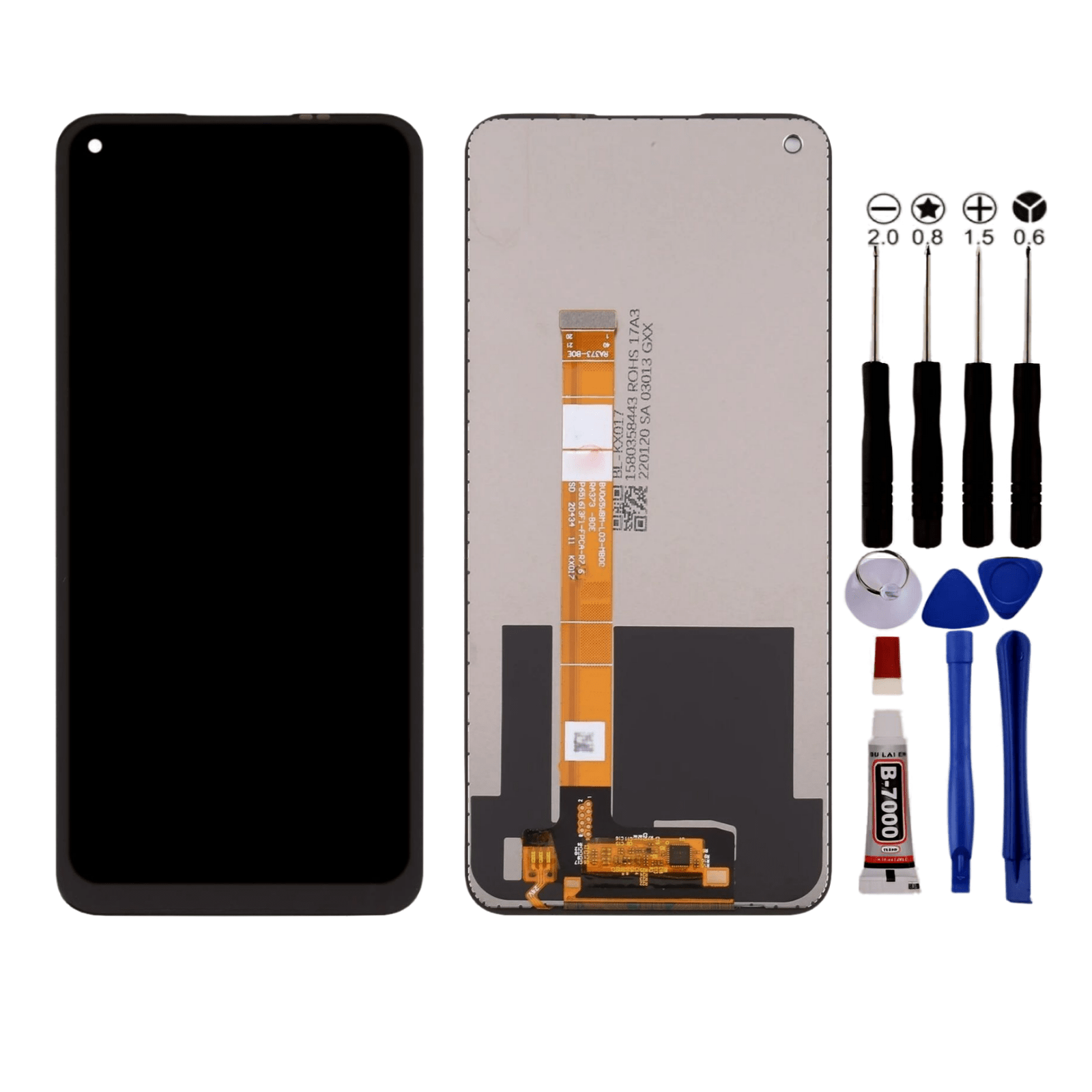 NONE Oppo Scherm voor Oppo A53S A55 A55S A56 V11 V11S 5G LCD + Gereedschap + lijm